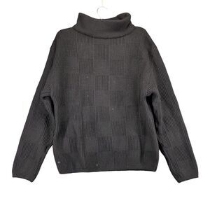 Vintage Marshall Field & Company Womens Wool Sweater SZ 14 Black Made in France